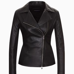 Emporio Armani lamb skin leather jacket